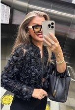 Giacca ZARA nera tessuto