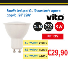 10 LAMPADINE GU10 LED FARETTO