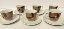 Set 6 tazze e piattini da