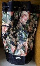 Rara sacca rosa e blu fantasia floreale borsone originale Camomilla '90