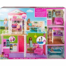 Barbie Casa delle Bambole Villa con 3 Bambole ed Accessori - Giocolandia