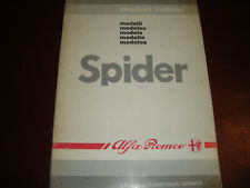 ALFA ROMEO MANUALE RIPARAZIONI " ALFA SPIDER" 1989 -OTTIM.CONDIZIONI,IN 4 LINGUE