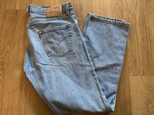 Jeans vintage anni 90 Levis 501 uomo 36x32 made USA bottone mosca sbiadito leggero lavaggio medio