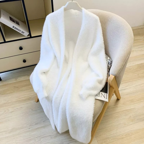 Cardigan teddy bianco lungo - teddy,