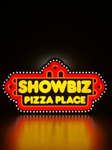 Showbiz pizza place - showbiz, insegna