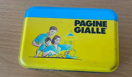 Scatola latta pagine gialle - pagine,