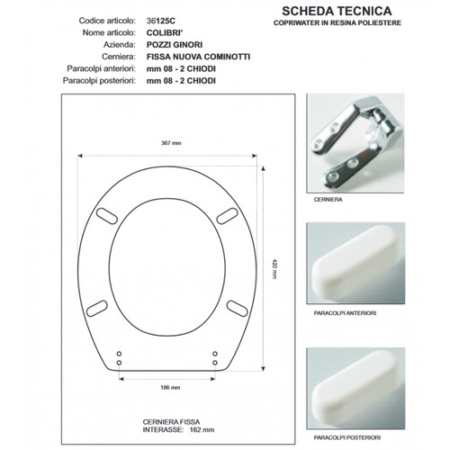 Copriwater pozzi ginori - pozzi,