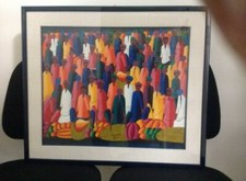 quadro originale olio santo