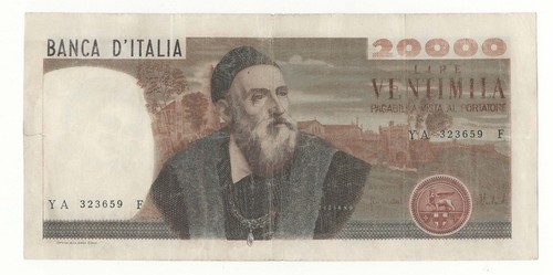 20000 lire tiziano decr - tiziano,