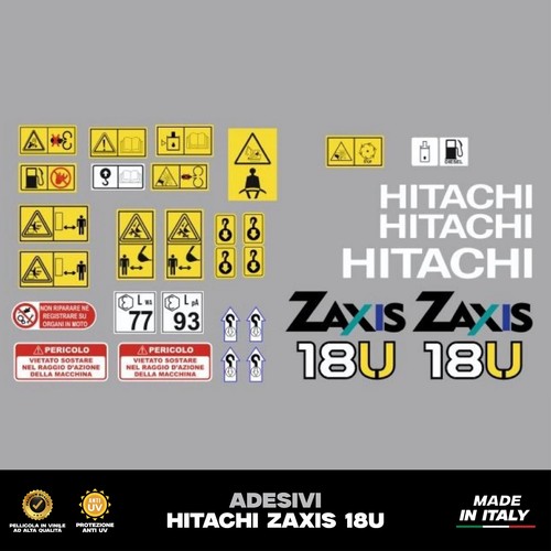 Hitachi zaxis 18u adesivi - 18u,