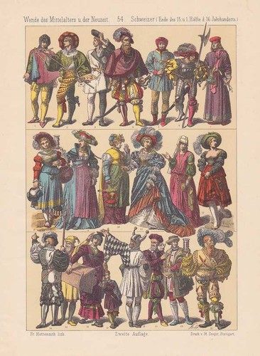 Svizzero medioevo costume - medioevo,