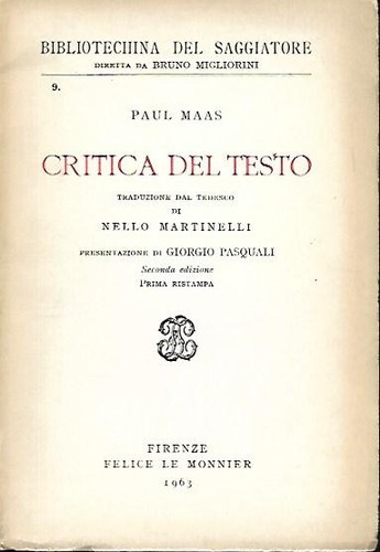Critica del testo