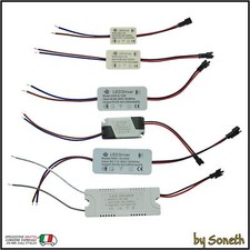 LED DRIVER ALIMENTATORE TRASFORMATORE 2w 3w 4w 7w 8w 12w 18w 24w 36w STRIP