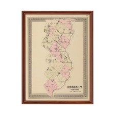 Vecchia mappa della contea di