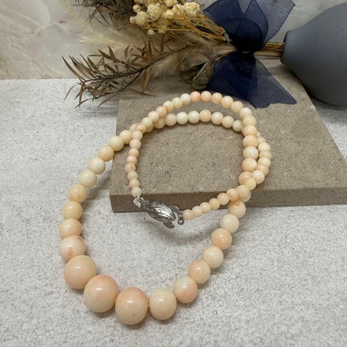Collana vintage corallo rosa