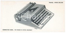 1967 MILANO Remington Rand - Macchina da scrivere TRAVEL RITER DELUXE Pieghevole