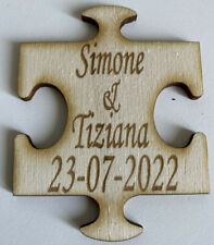 Segnaposto in legno, BATTESIMO,PRIMA COMUNIONE,MATRIMONIO,FESTA puzzle