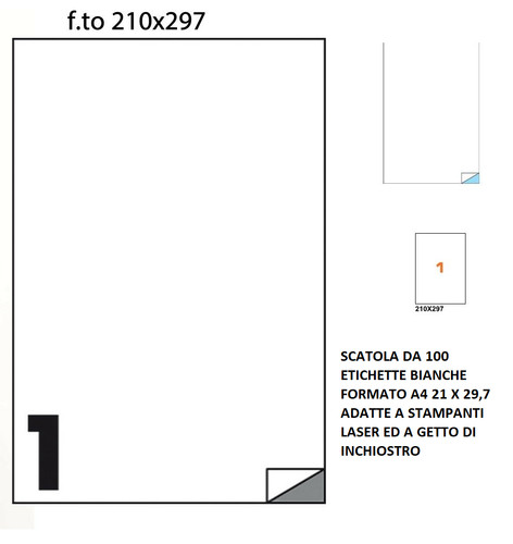 100 fogli carta - a4,