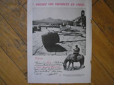 CORSE CORSICA ILE ROUSSE VACANCES  PUBBLICITA PUBLICITA ADVERTISING WERBUNG 1953