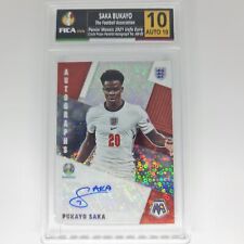 Bukayo Saka Panini Mosaic Prizm Euro Auto Parallel Circle GRADED FICA.FUN