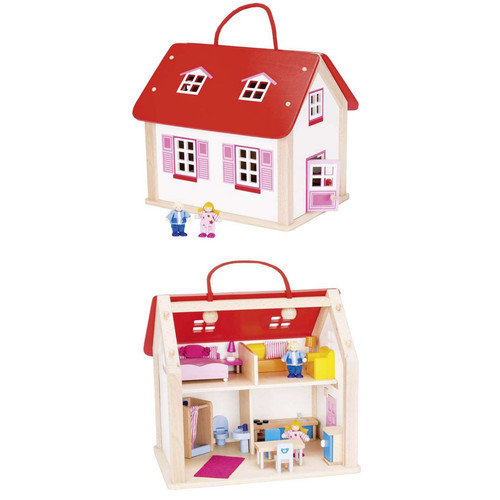 Goki suitcase wooden dolls - goki,