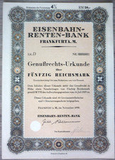 Azione ferrovia rentenbank - azione,,