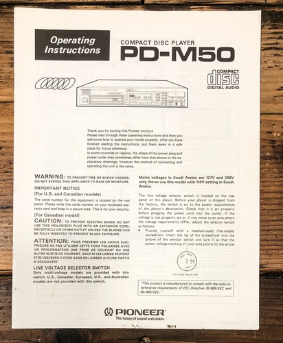 Pioneer m50 lettore cd - pioneer,