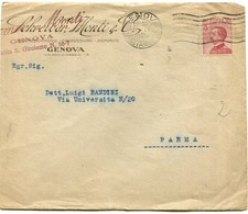 A752 - Lettera da Genova a Parma con 60c Michetti isolato - 11.12.1926 -