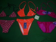  3 PZ BIKINI COSTUMI MARE PISCINA VINTAGE ANNI 80 TG XS - S RASUREL VEDI INFO