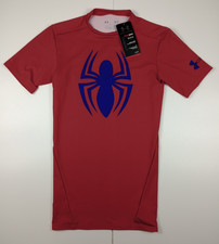 Under Armour Alter Ego Marvel Spiderman Camicia a Compressione Uomo Taglia Large L Rosso
