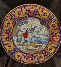 piatto in ceramica a lustro