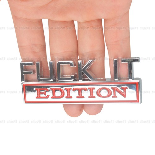 Adesivo argento fuck it - 1x,