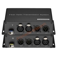 2 BIDI XLR Audio over Fiber Extender LC monomodale 20Km trasmissione suono chiaro