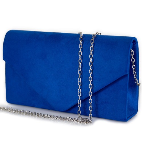 Pochette blu elettrico borsa