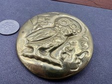 Spilla uccellino gufo ottone