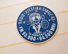Adesivo stickers vintage RADIO ATESTINA Canale 93 Este ( Padova ) Anni 70/80