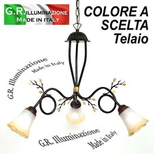 LAMPADARIO IN FERRO BATTUTO