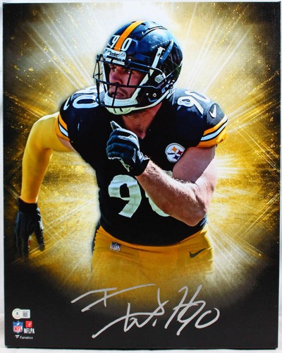 Watt steelers autografato - t.j.,