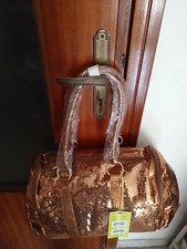 Borsa da spalla bronzo con paillette Carpisa donna 