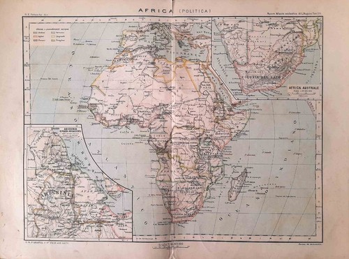 Carta geografica antica - , africa