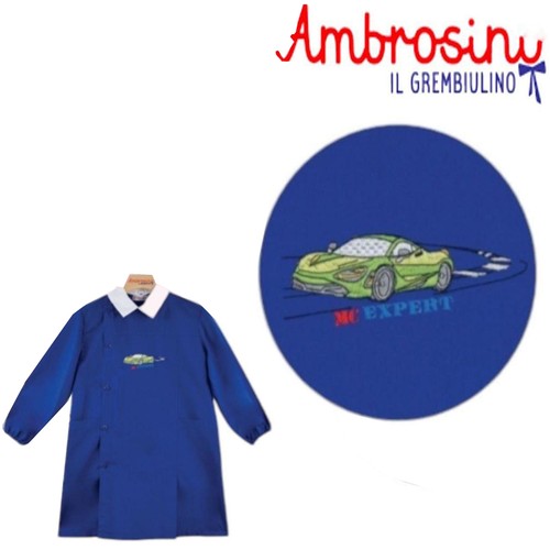 Grembiule scuola blu con