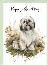 Biglietto Compleanno Lhasa Apso Dog (4"x 6") - vuoto all'interno - di Starprint