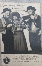 Carte TRIO HILL BILLY'S dédicacée 