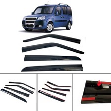 Deflettori Antivento Antipioggia Per Fiat Doblo II 2010 - 2023 Misura Esterna