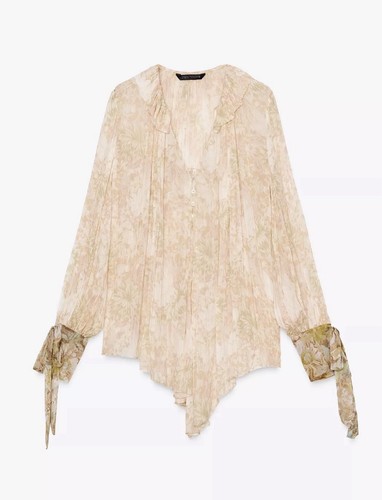 Zara floral printed shirt zw - zara,