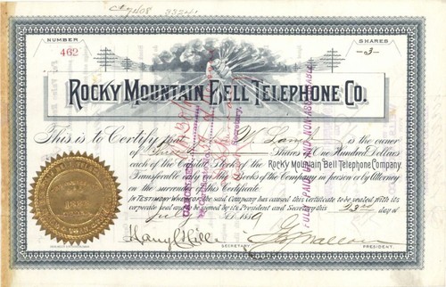 Rocky mountain bell telephone - bell,