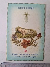 Santino Holy Card Fustellato Betlemme Fiori di Terra Santa 1969 AR PG138
