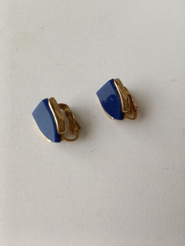 Orecchini clip blu - a, reale