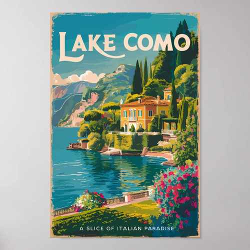 Lago como poster vintage - lago,