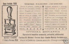 ROMA_CERUTTI_FABBRICA TIMBRI E TARGHE_RARA PUBBLICITA'